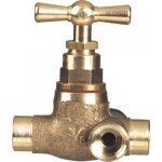 Robinet d'arr�t laiton � purge � souder tube cuivre � 12 / 14 grk