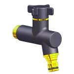 Robinet ext�rieur d'arrosage vertical - � raccordement auto - oslo - anthracite anquier