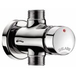 Robinet temporis� de douche - pose en applique - temposoft 2 delabie