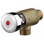 Robinet temporis� mural - �querre brut - tempostop avec poussoir delabie