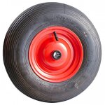 Roue gonflable bandage noir - 400 mm - al�sage 25 mm - 200 kg - roulements � rouleaux avl