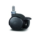 Roulette pivotante � frein table et bureau - tige filet�e - �40mm - lumina tente