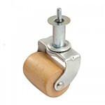 Roulette pivotante galet bois - masse bois - tige filet 70 mm - charge 100 kg - m 8 - hauteur 100 mm ...
