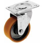 Roulette pivotante - sur platine - roue althane - diam�tre 100 mm - fortainer guitel