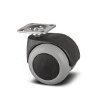 Roulette pivotante pour tables et bureaux avec platine 38x38 mm - sans frein tente Roulette pivotante pour tables et bureaux avec platine 38x38 mm - sans frein tente