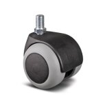 Roulette pivotante pour tables et bureaux avec tige filete 10x15 mm - sans frein tente