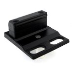 Sabot de portail avec but�e pour verrou de sol sabo noir - � visser locinox