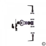 Sachet d'accessoires pour espagnolettes - blanc - alu - rustique torbel