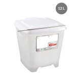 Seau carr avec couvercle tanche - 12 litres - blanc gilac