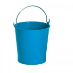 Seau rond - anse inox - 13 litres - bleu gilac Seau rond - anse inox - 13 litres - bleu gilac
