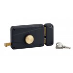 Serrure en applique horizontale  tirage - cylindre et bouton - d fth thirard