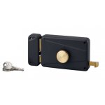 Serrure en applique horizontale  tirage - cylindre et bouton - g fth thirard