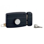 Serrure en applique - � tirage - avec cylindre et bouton - droite fth thirard