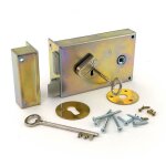 Serrure de grille - pose en applique horizontale - droite - 7487 vachette