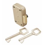 Serrure de meuble � 3 gorges - main gauche vachette