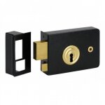 Serrure de portail en applique - canon 60 mm - main gauche - 925 mtalux