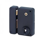 Serrure de portail en applique verticale - cylindre europen - gauche fth thirard