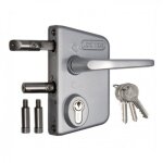 Serrure portail battant à cylindre pour profil 40 à 60 mm - lakq 40 alu locinox Serrure portail battant à cylindre pour profil 40 à 60 mm - lakq 40 alu locinox