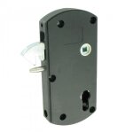 Serrure portail coulissant - crochet - polyamide noir - gb modulox tirard