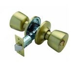 Serrure tubulaire - bec - de - cane � condamnation - laiton poli - 3503 tesa s�curit�