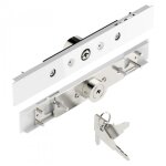 Serrure volet roulant cylindre rond - 2 pivots - 13 � 15 - blanc - aa40 tirard