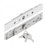 Serrure volet roulant cylindre ent - 2 pivots - 7  9 - blanc - aa4 tirard