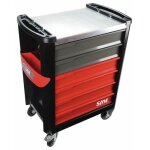 Servante d'atelier 6 tiroirs - plateau en alu galvanis - servi - 630n sam outillage