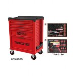 Servante d'atelier racing - 5 tiroirs - 184 outils ks tools