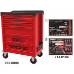Servante d'atelier racing - 6 tiroirs - 184 outils ks tools