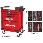Servante d'atelier ultimate - 5 tiroirs - 114 outils - rouge ks tools