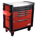 Servante xl - 6 tiroirs avec plateau inox - 416 - ax - l sam outillage