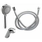 Set de douche avec pommeau anticalcaire 5 jets - thor disflex