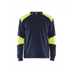 T - shirt manches longues retardant flamme inhrent 3457 - bleu et jaune - m blaklader