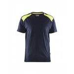 T - shirt de travail bicolore 100% coton 3379 - bleu foncé et jaune fluo - xs blaklader T - shirt de travail bicolore 100% coton 3379 - bleu foncé et jaune fluo - xs blaklader