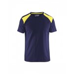 T - shirt de travail bicolore 100% coton 3379 - bleu marine et jaune fluo - xs blaklader T - shirt de travail bicolore 100% coton 3379 - bleu marine et jaune fluo - xs blaklader