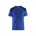 T - shirt de travail bicolore 100% coton 3379 - bleu roi et noir - s blaklader
