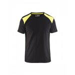 T - shirt de travail bicolore 100% coton 3379 - noir et jaune fluo - m blaklader T - shirt de travail bicolore 100% coton 3379 - noir et jaune fluo - m blaklader