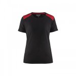 T - shirt de travail bicolore 100% coton femme 3479 - noir et rouge - s blaklader T - shirt de travail bicolore 100% coton femme 3479 - noir et rouge - s blaklader