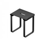 Sige de douche en inox noir mat 40 x 30 x 46 cm aurlane