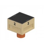 Siphon de cours bas + grille caillebotis polypropyl�ne 30 / 10 - a15 - europoint aco