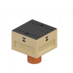 Siphon de cours bas + grille plastique microgrip - b125 - europoint aco Siphon de cours bas + grille plastique microgrip - b125 - europoint aco