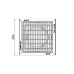 Siphon de cours haut + grille caillebotis acier galvanis 30 / 10 - b125 - europoint aco