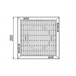 Siphon de cours haut + grille caillebotis acier inoxidable 30 / 10 - b125 - europoint aco