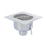 Siphon inox - acier inoxydable bross - showerdrain design 150x150 / horizontale - gd30mm aco