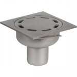 Siphon inox complet - couverture sable - showerdrain eko / sortie verticale / 100x100mm aco