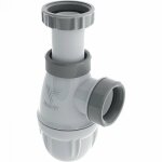Siphon de lavabo - bi matire - avec joints surmouls - sortie 40 mm valentin