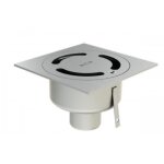 Siphon de sol inox 200x200 mm h83 mm � sortie verticale - netdrain standard aco