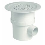 Siphon de sol pvc docia syst�me - grille pvc blanche - � 192 mm - sitar nicoll