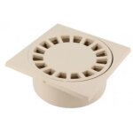 Siphon de sol en pvc sable - 150 x 150 mm - sortie m50 - f40 / 63 - sc456s nicoll