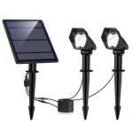 Spot piquet solaire - 2x 1, 5 w 150 lm 3000k - spike bf light